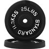 Fitvids BalanceFrom Piastra in ghisa per allenamento di forza e sollevamento pesi, dimensioni standard, centro 2,5 cm, coppia da 11,3 kg