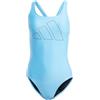Adidas Donna Big Bars Swimsuit, Blue Burst, 38
