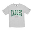 PHILADELPHIA EAGLES T-Shirt Oversize NFL Unisex in Raso con Logo Grigio mélange