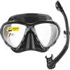 Cressi Big Eyes Evolution & Alpha Ultra Dry Professional Combo, Set per Immersioni e Snorkelling Unisex - Adulto, Nero/Nero HD