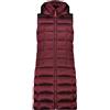 CMP Gilet Lungo Da Donna In Nylon Con Cappuccio Fisso Vest Donna