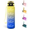 Motswedi Borraccia 500 ml, con Filtro, Borraccia Bambini, Prova di Perdite, Senza BPA, Bottiglia Acqua, con Marcatori di Tempo, per Scuola, Palestra, Ufficio, Yoga, Giallo & Blu Royal