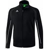Erima Poliestere Liga Star Giacca da Allenamento, Nero/Bianco, 104 Unisex-Bambini e Ragazzi