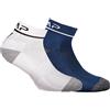 CMP - Confezione doppia di calzini da corsa per bambini in cotone, Bianco-B.Blue, 25/27