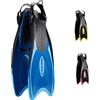 Cressi Snorkeling Adjustable Fins for all Family - Long Blade Versatile Open Heel Flippers - Palau LAF Made in Italy, Unisex - Adulto, CA112044, Blu/Celeste, Large/X-Large