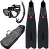 SEAC Motus Set Tris - Pinne Motus, Maschera One, Snorkel Jet, Borsa Inclusa per Apnea e Pesca Subacquea