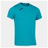 Joma Joma102227.010.L T-Shirt Manica Corta Record II Turchese Fluoro