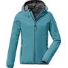 Killtec Girl's Giubbotto softshell con collo in piedi, impacchettabile - KOS 164 GRLS SFTSHLL JCKT, dark aqua, 116, 38362-000