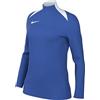 NIKE FD7669-467 Dri-Fit Academy PRO 24 Drill Top K Maglia Lunga Donna Royal Blue/Royal Blue/White/White Taglia S