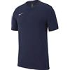 Nike Y Tee Tm Club19 SS T-Shirt, Unisex Bambini, Obsidian/Obsidian/Obsidian/White, S
