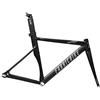 FabricBike Aero Fixie, Fixed Gear, Single Speed, telaio in alluminio e forcella in carbonio, 5 colori, 3 misure, 2,145 g (taglia M) (Matte Black & Graphite, L-58 cm)