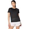 Nike Women's Top W Nk DF Rlgd SS Tee, Black/White, DX0687-010, S