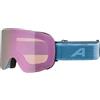 ALPINA PENKEN Q-LITE - Occhiali da sci OTG, con rinforzo di contrasto e polarizzati, con protezione UV al 100%, per adulti, blu fumo opaco, taglia unica