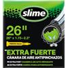 Slime 30060 Camera d'Aria per Biciclette con Gel Antiforatura Slime, Autoriparante, Prevenzione e Riparazione, Valvola Presta, 26 x 1.75-2.3