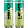 Head Unisex Adult 3B ONE-6DZ Padel Ball, giallo, taglia unica (Confezione da 2)