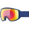 Uvex topic FM sphere, occhiali da sci unisex, senza distorsioni ottiche e appannamenti, vista senza distorsioni, navy matt/rainbow-rose, one size