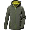killtec Bambini e ragazzi Giacca softshell/giacca da esterno con cappuccio KOW 366 BYS SFTSHLL JCKT, moos, 128, 42161-000