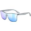 uvex heyday - occhiali sportivi per adulti - forte protezione UV - 100% protezione UVA, B, C - transparent smoke/blue mirror - one size