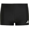 adidas Bambini e Ragazzi 3S Swim Boxer Kids Swimwear, Black/White, 7-8 Years