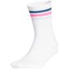 adidas Unisex - Adulto 3-STRIPE HALF CREW SOCK, white/Dusky Petrol, 40-42
