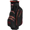 Longridge Elements Borsa impermeabile per carrello da golf con divisorio a 14 vie, Nero/Rosso