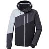 Killtec Uomo Giacca da sci/giacca funzionale con cappuccio e paraneve con chiusura a cerniera KSW 102 MN SKI JCKT, schwarz, 3XL, 43446-000