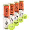 Dunlop Sports DUNLOP Pallina da tennis Fort Clay Court, Il professionista sul campo in terra battuta, 4 palline (Confezione da 4)