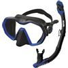SEAC Set bis Icona Dry, Set Maschera Frameless e Snorkel Dry di Alta qualità per Immersioni Subacquee