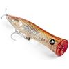 Seaspin Toto 131 - Esca Artificiale per la Pesca a Spinning, Popper Galleggiante 131 mm 36 g - Foro Idrodinamico Passante, Armatura Passante - Per Serra Lecce Ricciole Barracuda (CALAMARO)