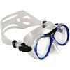 SEAC Capri, Maschera Subacquea per Uomo, Donna e Bambino, in Silicone, Ideale per Snorkeling, Trasparente/Blu, Narrow