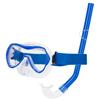 AKTIVE Aqua Sport Kit Occhiali Snorkeling Bambino, Maschera Regolabile, Tubo Immersione, Senza lattice, Ipoallergenico, 2 Colori, Blu, Nero, Spedizione Casuale, Rete di Trasporto, 7 anni (54241)