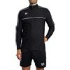 Under Armour Uomo Challenger Track Jacket, Felpa con Zip Leggera e Traspirante da Uomo, Felpa della Tuta ad Asciugatura Rapida per Calcio, Corsa e attività all'aperto,Black/White,XXL