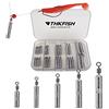 THKFISH Pesi da pesca, piombi da pesca, pesi Drop Shot, kit di accessori da pesca, ami da pesca, ganci compensati, attrezzatura da pesca, 28 pezzi/103 pezzi
