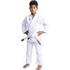 IPPONGEAR Ippon Gear Rookie, Tuta BJJ Brazilian Jiu Jitsu Unisex-Youth, Bianco, One Size
