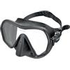 SEAC Ajna, Maschera da Immersioni Subacquee Frameless con Ampia visuale, Facciale 100% Silicone, Nero