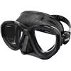 SEAC Afrodite, Maschera Subacquea a Volume Ridotto con Lenti Temperate 3 mm, Comfort Silicone Skirt, Fibbia 3D Regolabile, Compatibile con Lenti Ottiche Correttive (-1.0 a -6.0), Nero, Asian Fit