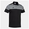 Joma Polo m/c Uomo Crew V Nero Grigio