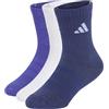 adidas Unisex - Bambini e ragazzi Cushioned Sportswear Crew Socks 3 Pair Pack Socks, Pure Purple/white/dark blue, 4-5 Years