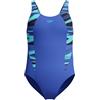 Speedo HyperBoom Splice Muscleback Swimsuit | Swim Training |Chlorine Resistant | Quick Drying | Stretch Fabric | Comfort Fit | 1 Piece Costume da Bagno per Bambina, Cobalt Pop, 5 années-6 années