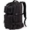 TAISSU - Zaino Tattico Militare RANGER - 45L - Nero - CrossTraining
