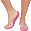 Cressi Water Shoes, Scarpette Sportive Uso Acquatico/Mare/Spiaggia Adulti, Ragazzi e Bambini, Trasparente/Rosa, 31/32 EU