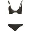 adidas Femme Padded 2-Way Straps Triangle Bikini Set, Black/White, 40