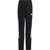 adidas SEASONAL ESSENTIALS TIBERIO 3 STRIPES FLEECE PANT, Pantaloni Unisex - Bambini, black/white/grey two,