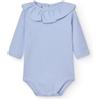 BABIDU Body Neonato Manica Lunga Collo a Volant 100% Cotone, Body Neonato Tessuto ipoallergenico Morbido e Traspirante per Pelli Sensibili, Prima Indossata, Abbigliamento Unisex