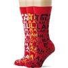 Mxthersocker Unhinged Blah Calzini, Colore: Rosso, L Unisex-Adulto