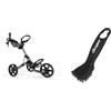 Clicgear Unisex 4.0 4 0 TROLLEY ARGENTO, ARGENTO, taglia unica UK + spazzola Clicear Club