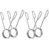 FFitness Coppia Clip a Molla 50mm Collari Morsetti a Molla per Bilanciere Ferma Pesi Blocca Dischi Chiusure Manubrio (Confezione da 2)