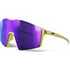 Julbo Occhiali da sole - EDGE - Adulto Unisex - Marrone Chiaro Opaco/Giallo Fluo - Cat. 3