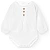 BABIDU Body da bambino a maniche lunghe in 100% cotone, body neonato in morbido tessuto di bambula, traspirante e ipoallergenico per pelli sensibili, chiusura a bottoni, abbigliamento unisex per