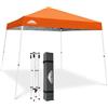 EAGLE PEAK Tenda a baldacchino pieghevole con gambe inclinate, 3 x 3 m, per esterni, facile da installare, colore: arancione